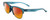 Profile View of Smith Optics Haywire-1ED Designer Polarized Sunglasses with Custom Cut Red Mirror Lenses in Crystal Stone Green Blue Silver Unisex Panthos Semi-Rimless Acetate 55 mm