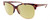 Profile View of Smith Optics Rebel-WJ9/FN Designer Polarized Reading Sunglasses with Custom Cut Powered Sun Flower Yellow Lenses in Mulberry Tortoise Purple Red Gold Ladies Cat Eye Semi-Rimless Acetate 58 mm