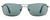 Front View of Reptile Gomek Unisex Rectangular Polarized Sunglasses Gunmetal Silver/Grey 60 mm