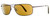 Profile View of Reptile Gomek Unisex Rectangle Designer Polarized Sunglasses Espresso/Brown 60mm