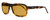 Profile View of Reptile Hawksbill Unisex Rectangle Polarized Sunglass Tortoise/Amber Brown 58 mm