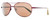 Profile View of Reptile Madagascar Unisex Avaitor Designer Polarized Sunglasses Brown/Amber 59mm