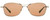 Front View of Reptile Rabida Unisex Aviator Polarized Sunglasses Antique Gold/Amber Brown 58mm