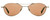 Front View of Reptile Santiago Womens Oval Polarized Sunglasses Antique Gold/Amber Brown 55 mm