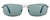 Front View of Reptile Taipan Unisex Rectangular Polarized Sunglasses Gunmetal Silver/Grey 58mm