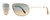 Profile View of Reptile Terrapin Unisex Avaitor Polarized Sunglass Gold Plate/Grey Gradient 62mm