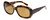 Profile View of Reptile Woma Women Oval Polarized Sunglasses Burl Wood Tortoise/Amber Brown 55mm