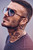 Side View of David Beckham Unisex Aviator Sunglasses Havana Tortoise/Blue Photochromatic 59mm