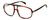 Profile View of David Beckham DB1000S Designer Reading Eye Glasses with Custom Cut Powered Lenses in Red Brown Havana Tortoise Unisex Pilot Full Rim Acetate 59 mm