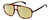 Profile View of David Beckham DB1000S Designer Polarized Reading Sunglasses with Custom Cut Powered Sun Flower Yellow Lenses in Red Brown Havana Tortoise Unisex Pilot Full Rim Acetate 59 mm