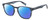 Profile View of Levi's Timeless LV5008S Designer Polarized Sunglasses with Custom Cut Blue Mirror Lenses in Crystal Blue Horn Marble Unisex Panthos Full Rim Acetate 52 mm