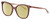 Profile View of Levi's Timeless LV5009S Designer Polarized Reading Sunglasses with Custom Cut Powered Sun Flower Yellow Lenses in Pink Crystal Ladies Cat Eye Full Rim Acetate 56 mm