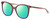 Profile View of Levi's Timeless LV5009S Designer Polarized Reading Sunglasses with Custom Cut Powered Green Mirror Lenses in Pink Crystal Ladies Cat Eye Full Rim Acetate 56 mm