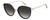 Profile View of Levi's Timeless LV5011S Women's Cat Eye Sunglasses Black Gold/Grey Gradient 56mm