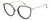 Profile View of Levi's Timeless LV5011S Designer Single Vision Prescription Rx Eyeglasses in Gloss Black Gold Ladies Cat Eye Full Rim Metal 56 mm