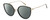 Profile View of Levi's Timeless LV5011S Designer Polarized Sunglasses with Custom Cut Smoke Grey Lenses in Gloss Black Gold Ladies Cat Eye Full Rim Metal 56 mm