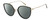 Profile View of Levi's Timeless LV5011S Designer Polarized Reading Sunglasses with Custom Cut Powered Smoke Grey Lenses in Gloss Black Gold Ladies Cat Eye Full Rim Metal 56 mm