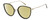 Profile View of Levi's Timeless LV5011S Designer Polarized Reading Sunglasses with Custom Cut Powered Sun Flower Yellow Lenses in Gloss Black Gold Ladies Cat Eye Full Rim Metal 56 mm