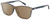 Profile View of Levi's Timeless LV5013CS Designer Polarized Reading Sunglasses with Custom Cut Powered Amber Brown Lenses in Crystal Blue Horn Marble Unisex Panthos Full Rim Acetate 53 mm