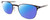 Profile View of Carrera CA6660 Designer Polarized Reading Sunglasses with Custom Cut Powered Blue Mirror Lenses in Matte Black Frosted Crystal Unisex Panthos Full Rim Stainless Steel 50 mm