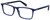 Profile View of Levi's Seasonal LV1004 Unisex Rectangle Reading Glasses Crystal Royal Blue 53 mm