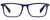 Front View of Levi's Seasonal LV1004 Unisex Rectangle Reading Glasses Crystal Royal Blue 53 mm