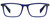 Front View of Levi's Seasonal LV1004 Designer Reading Eye Glasses with Custom Cut Powered Lenses in Crystal Royal Blue Unisex Rectangular Full Rim Acetate 53 mm