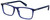 Profile View of Levi's Seasonal LV1004 Designer Single Vision Prescription Rx Eyeglasses in Crystal Royal Blue Unisex Rectangular Full Rim Acetate 53 mm