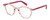 Profile View of Levi's Seasonal LV1005 Designer Reading Eye Glasses with Custom Cut Powered Lenses in Crystal Pink Plum Purple Ladies Round Full Rim Acetate 50 mm