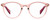 Front View of Levi's Seasonal LV1005 Designer Reading Eye Glasses with Custom Cut Powered Lenses in Crystal Pink Plum Purple Ladies Round Full Rim Acetate 50 mm