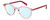 Profile View of Levi's Seasonal LV1005 Designer Blue Light Blocking Eyeglasses in Crystal Pink Plum Purple Ladies Round Full Rim Acetate 50 mm