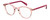 Profile View of Levi's Seasonal LV1005 Designer Blue Light Blocking Eyeglasses in Crystal Pink Plum Purple Ladies Round Full Rim Acetate 50 mm