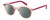 Profile View of Levi's Seasonal LV1005 Designer Polarized Reading Sunglasses with Custom Cut Powered Smoke Grey Lenses in Crystal Pink Plum Purple Ladies Round Full Rim Acetate 50 mm