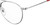Side View of Levi's Seasonal LV1006 Designer Reading Eye Glasses with Custom Cut Powered Lenses in Palladium Silver Red Unisex Pilot Full Rim Stainless Steel 52 mm