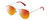 Profile View of Levi's Seasonal LV1006 Designer Polarized Sunglasses with Custom Cut Red Mirror Lenses in Palladium Silver Red Unisex Pilot Full Rim Stainless Steel 52 mm