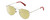 Profile View of Levi's Seasonal LV1006 Designer Polarized Reading Sunglasses with Custom Cut Powered Sun Flower Yellow Lenses in Palladium Silver Red Unisex Pilot Full Rim Stainless Steel 52 mm