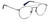 Profile View of Levi's Seasonal LV1006 Designer Reading Eye Glasses with Custom Cut Powered Lenses in Dark Ruthenium Silver Navy Blue Unisex Pilot Full Rim Stainless Steel 52 mm