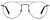 Front View of Levi's Seasonal LV1006 Designer Reading Eye Glasses with Custom Cut Powered Lenses in Dark Ruthenium Silver Navy Blue Unisex Pilot Full Rim Stainless Steel 52 mm