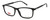 Profile View of Levi's Seasonal LV1018 Designer Reading Eye Glasses with Custom Cut Powered Lenses in Gloss Black Unisex Rectangular Full Rim Acetate 55 mm