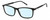 Profile View of Levi's Seasonal LV1018 Designer Blue Light Blocking Eyeglasses in Gloss Black Unisex Rectangular Full Rim Acetate 55 mm