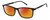Profile View of Levi's Seasonal LV1018 Designer Polarized Sunglasses with Custom Cut Red Mirror Lenses in Gloss Black Unisex Rectangular Full Rim Acetate 55 mm