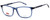 Profile View of Levi's Seasonal LV1018 Designer Reading Eye Glasses with Custom Cut Powered Lenses in Crystal Blue Unisex Rectangular Full Rim Acetate 55 mm