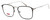 Profile View of Levi's Timeless LV5000 Designer Reading Eye Glasses with Custom Cut Powered Lenses in Black Ruthenium Silver Unisex Square Full Rim Metal 52 mm