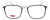 Front View of Levi's Timeless LV5000 Designer Reading Eye Glasses with Custom Cut Powered Lenses in Black Ruthenium Silver Unisex Square Full Rim Metal 52 mm