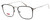 Profile View of Levi's Timeless LV5000 Designer Progressive Lens Blue Light Blocking Eyeglasses in Black Ruthenium Silver Unisex Square Full Rim Metal 52 mm