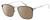 Profile View of Levi's Timeless LV5000 Designer Polarized Sunglasses with Custom Cut Amber Brown Lenses in Black Ruthenium Silver Unisex Square Full Rim Metal 52 mm