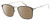 Profile View of Levi's Timeless LV5000 Designer Polarized Reading Sunglasses with Custom Cut Powered Amber Brown Lenses in Black Ruthenium Silver Unisex Square Full Rim Metal 52 mm