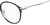 Side View of Levi's Timeless LV5001 Designer Reading Eye Glasses with Custom Cut Powered Lenses in Satin Blue Palladium Silver Unisex Oval Full Rim Metal 50 mm