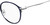 Side View of Levi's Timeless LV5001 Designer Progressive Lens Prescription Rx Eyeglasses in Satin Blue Palladium Silver Unisex Oval Full Rim Metal 50 mm