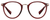 Front View of Levi's Timeless 5006 Unisex Designer Reading Glasses Crystal Red Rose Gold 50 mm